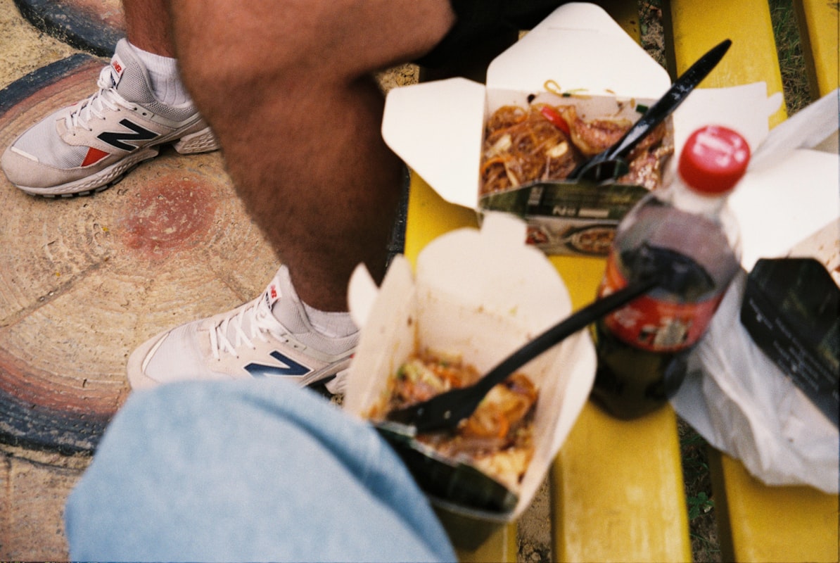 Athletic male training with proper nutrition